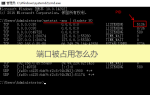 80端口被占用怎么辦（netstat -ano | findstr 80）來解決